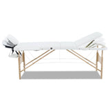 darrahopens Health & Beauty > Massage Zenses 3 Fold Portable Wood Massage Table - White