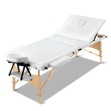 darrahopens Health & Beauty > Massage Zenses 3 Fold Portable Wood Massage Table - White