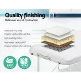 darrahopens Health & Beauty > Massage Zenses 75cm Wide Portable Aluminium Massage Table Two Fold Treatment Beauty Therapy White