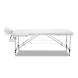 darrahopens Health & Beauty > Massage Zenses 75cm Wide Portable Aluminium Massage Table Two Fold Treatment Beauty Therapy White