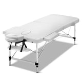 darrahopens Health & Beauty > Massage Zenses 75cm Wide Portable Aluminium Massage Table Two Fold Treatment Beauty Therapy White