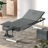 Darrahopens Health & Beauty > Massage Zenses Massage Table Portable Aluminium 2 Fold Massages Bed Beauty Therapy 55cm