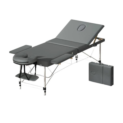 Darrahopens Health & Beauty > Massage Zenses Massage Table Portable Aluminium 2 Fold Massages Bed Beauty Therapy 55cm