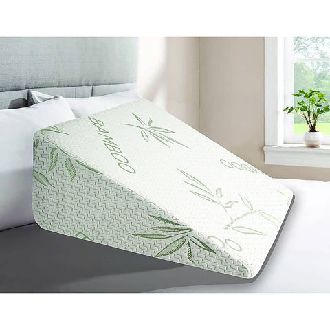 darrahopens Health & Beauty > Personal Care Cool Gel Memory Foam Bed Wedge Pillow Cushion Neck Back Support Sleep with Cover