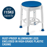 darrahopens Health & Beauty > Personal Care EQUIPMED Adjustable Bath Shower Seat Chair Stool Swivel Rotating Bath Aid