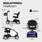 darrahopens Health & Beauty > Personal Care EQUIPMED Mobility Scooter Electric Motorised 4 Wheel Power Portable Folding