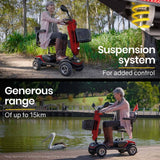 darrahopens Health & Beauty > Personal Care EQUIPMED Mobility Scooter For Elderly Motorized Electric Older Adults 4 Riding