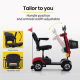 darrahopens Health & Beauty > Personal Care EQUIPMED Mobility Scooter For Elderly Motorized Electric Older Adults 4 Riding