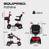 darrahopens Health & Beauty > Personal Care EQUIPMED Mobility Scooter For Elderly Motorized Electric Older Adults 4 Riding