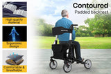 darrahopens Health & Beauty > Personal Care EQUIPMED Rollator Walking Frame Walker Foldable Seat Aluminium Mobility Aid