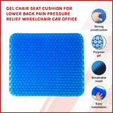 darrahopens Health & Beauty > Personal Care Gel Chair Seat Cushion For Lower Back Pain Pressure Relief Wheelchair Car Office