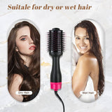 darrahopens Health & Beauty > Personal Care Hot Air One-Step Hair Dryer Negative Ion Anti-Frizz Blowout for Drying,Straightening, Curling and Volumizer (AU Plug)