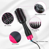 darrahopens Health & Beauty > Personal Care Hot Air One-Step Hair Dryer Negative Ion Anti-Frizz Blowout for Drying,Straightening, Curling and Volumizer (AU Plug)