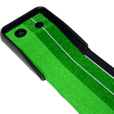 darrahopens Health & Beauty > Personal Care Indoor Practice Putting Green 2.5m Mat Inclined Ball Return Fake Grass 2 Holes