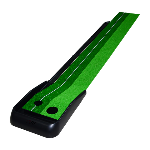 darrahopens Health & Beauty > Personal Care Indoor Practice Putting Green 2.5m Mat Inclined Ball Return Fake Grass 2 Holes