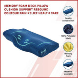 darrahopens Health & Beauty > Personal Care Memory Foam Neck Pillow Cushion Support Rebound Contour Pain Relief Health Care