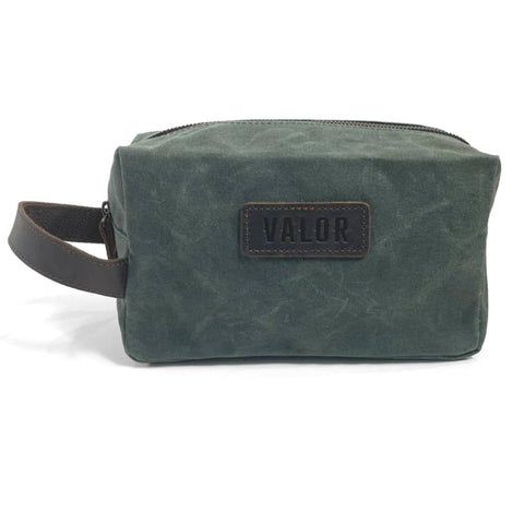 Darrahopens Health & Beauty > Shaving & Hair Removal Waxed Canvas Toiletry Bag - Green