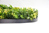 Darrahopens Home & Garden > Artificial Plants Artificial Green Wall Plant Panel Disc Garden Flower Art 100cm Grassy UV Resistant-Fireworks Black Frame