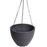 darrahopens Home & Garden > Artificial Plants Hanging Grey Plastic Pot with Chain 30cm