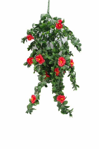 darrahopens Home & Garden > Artificial Plants Hanging Red Rose Stem UV 85cm