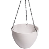 darrahopens Home & Garden > Artificial Plants Hanging Rustic White Plastic Pot with Chain 30cm