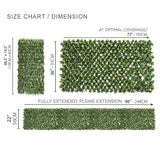 darrahopens Home & Garden > Artificial Plants Jasmine Artificial Hedge Extendable Trellis / Screen 2 Meter By 1 Meter UV Resistant (PVC)