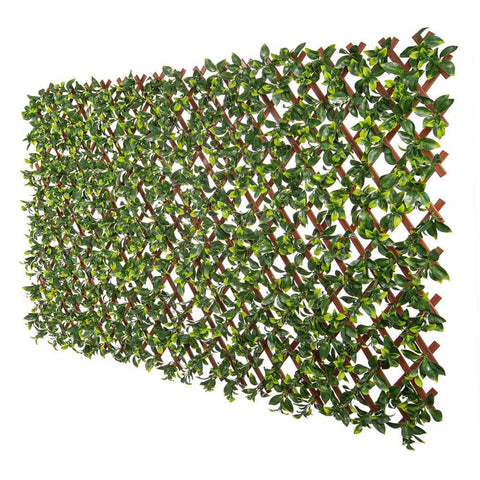 darrahopens Home & Garden > Artificial Plants Jasmine Artificial Hedge Extendable Trellis / Screen 2 Meter By 1 Meter UV Resistant (PVC)