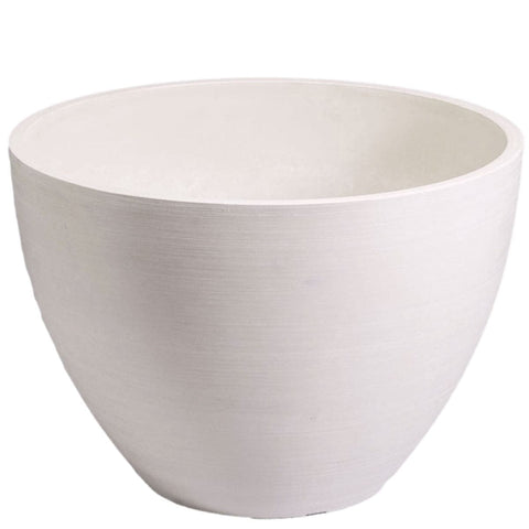 darrahopens Home & Garden > Artificial Plants Polished Vintage White Planter Bowl 30cm