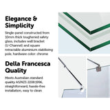 darrahopens Home & Garden > Bathroom Accessories 1100 x 2000mm Frameless 10mm Safety Glass Shower Screen