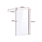darrahopens Home & Garden > Bathroom Accessories 1100 x 2000mm Frameless 10mm Safety Glass Shower Screen