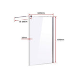 darrahopens Home & Garden > Bathroom Accessories 1100 x 2100mm Frameless 10mm Safety Glass Shower Screen