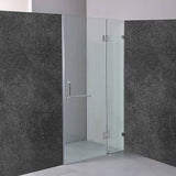 darrahopens Home & Garden > Bathroom Accessories 120 x 200cm Wall to Wall Frameless Shower Screen 10mm Glass By Della Francesca
