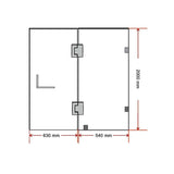 darrahopens Home & Garden > Bathroom Accessories 120 x 200cm Wall to Wall Frameless Shower Screen 10mm Glass By Della Francesca