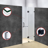 darrahopens Home & Garden > Bathroom Accessories 120 x 200cm Wall to Wall Frameless Shower Screen 10mm Glass By Della Francesca