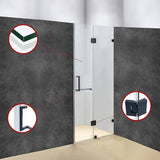 darrahopens Home & Garden > Bathroom Accessories 120 x 200cm Wall to Wall Frameless Shower Screen 10mm Glass By Della Francesca