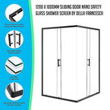 darrahopens Home & Garden > Bathroom Accessories 1200 x 1000mm Sliding Door Nano Safety Glass Shower Screen By Della Francesca