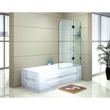 darrahopens Home & Garden > Bathroom Accessories 1200 x 1450mm Frameless Bath Panel 10mm Glass Shower Screen By Della Francesca