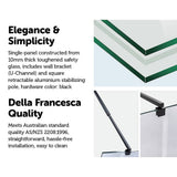 darrahopens Home & Garden > Bathroom Accessories 1200 x 2000mm Frameless 10mm Safety Glass Shower Screen