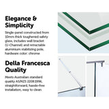 darrahopens Home & Garden > Bathroom Accessories 1200 x 2100mm Frameless 10mm Safety Glass Shower Screen