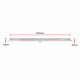 darrahopens Home & Garden > Bathroom Accessories 1200mm Bathroom Shower Stainless Steel Grate Drain w/Centre outlet Floor Waste Square Pattern