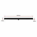 darrahopens Home & Garden > Bathroom Accessories 1200mm Tile Insert Bathroom Shower Black Grate Drain w/Centre outlet Floor Waste