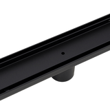 darrahopens Home & Garden > Bathroom Accessories 1200mm Tile Insert Bathroom Shower Black Grate Drain w/Centre outlet Floor Waste