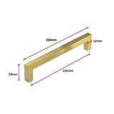 darrahopens Home & Garden > Bathroom Accessories 15x Brushed Brass Drawer Pulls Kitchen Cabinet Handles - Gold Finish 256mm