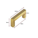 darrahopens Home & Garden > Bathroom Accessories 15x Brushed Brass Drawer Pulls Kitchen Cabinet Handles - Gold Finish 96mm