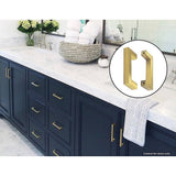 darrahopens Home & Garden > Bathroom Accessories 15x Brushed Brass Drawer Pulls Kitchen Cabinet Handles - Gold Finish 96mm