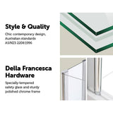darrahopens Home & Garden > Bathroom Accessories 180° Pivot Door 6mm Safety Glass Bath Shower Screen 1200x1400mm By Della Francesca