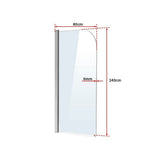 darrahopens Home & Garden > Bathroom Accessories 180° Pivot Door 6mm Safety Glass Bath Shower Screen 800x1400mm By Della Francesca