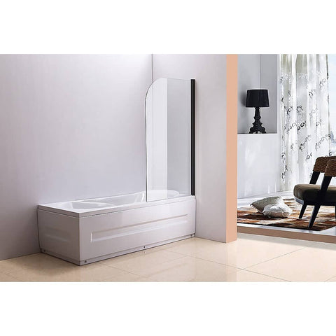 darrahopens Home & Garden > Bathroom Accessories 180° Pivot Door 6mm Safety Glass Bath Shower Screen 900x1400mm By Della Francesca