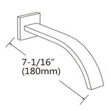 darrahopens Home & Garden > Bathroom Accessories 180mm Bath Spout Polished Chrome Finish