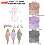 Darrahopens Home & Garden > Bathroom Accessories 190GSM Ultra Soft Plush Fleece Bath Robe Lilac XL